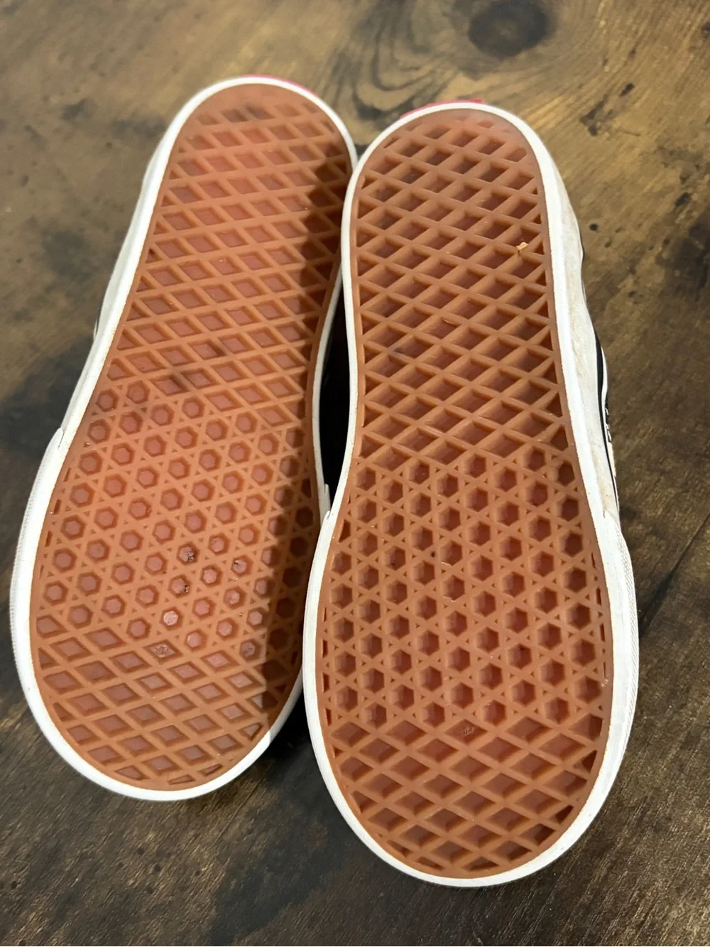 Vans Kids Slip-On Checkerboard Sneakers in Black and Cream